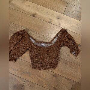 Urban Outfitters Leopard Print Crop Top